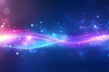 Fototapeta premium Bright Colorful Abstract Light Streaks in Blue Purple Pink Background with Glowing Particles