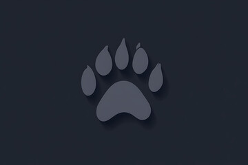 An illustration of dog paws in a flat art style, featuring clean lines and minimalistic designAn illustration of dog paws in a flat art style, featuring clean lines and minimalistic design