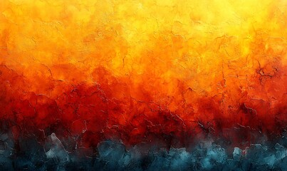 Fototapeta premium A textured watercolor backdrop in vibrant yellow and orange, ideal for Halloween-themed designs and creative projects with copy space.