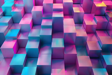 Fondo colorido 3D de cubos. 