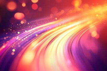Obraz premium Vibrant Curves of Light in Abstract Motion During a Colorful Evening