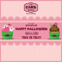 Halloween theme cupcakes sale