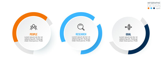 Business concept infographic template with option.
