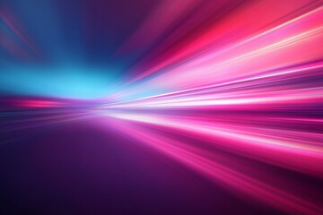 Vivid Neon Light Streaks in Motion During Night Time with Vibrant Colors