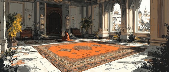 Prayer Rug Mosque Floor Islam Religion Spiritual Symbol