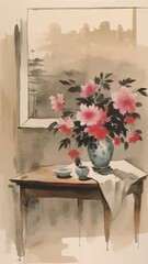 flower bouquet painting