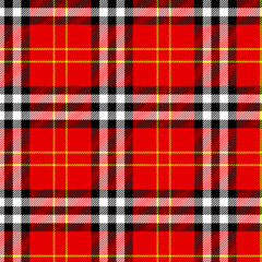 Tartan plaid checkered Scottish texture for fabrics print, textile and wallpaper. Seamless trending clothing pattern.