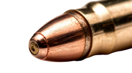 Bullet Trace Isolated on Transparent Background, featuring a clean, sharp outline, suitable for graphic design, digital art, or educational materials, emphasizing precision and clarity