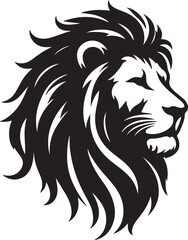 Lion silhouette vector style with White Background
