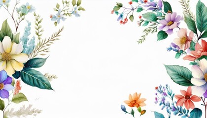 Obraz premium spring flowers frame