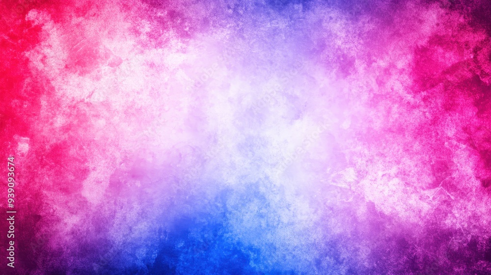 Poster Vibrant abstract cloud texture in pink, purple, and blue, creating a colorful and dynamic background for diverse creative projects and designs.