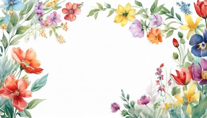 Obraz premium spring flowers frame