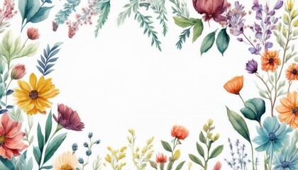 Obraz premium frame with flowers