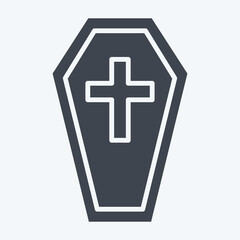 Icon Coffin. related to Seath symbol. glyph style. simple illustration