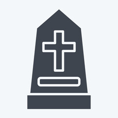 Obraz premium Icon Memorial. related to Seath symbol. glyph style. simple illustration