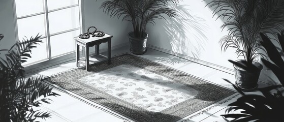 Prayer Rug Home Corner Islam Religion Spiritual Symbol