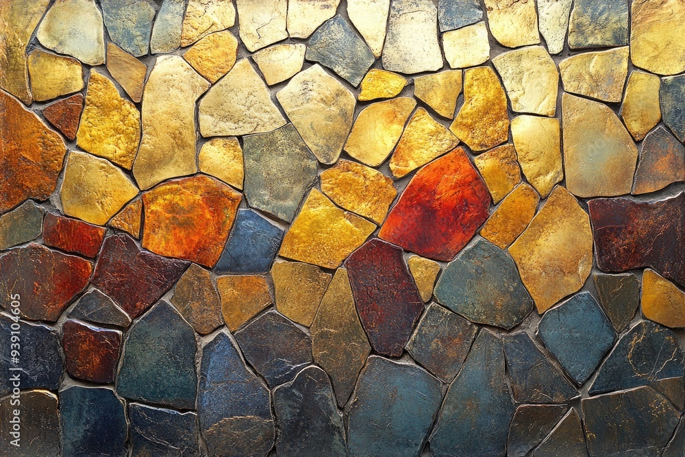 Poster decorative mosaic creating colorful abstract background