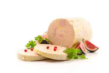 foie gras, french food isolated on white background