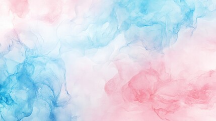 Fototapeta premium Soft pink and blue watercolor background, abstract fluid design with marbled paper texture, creating a calming and serene atmosphere.