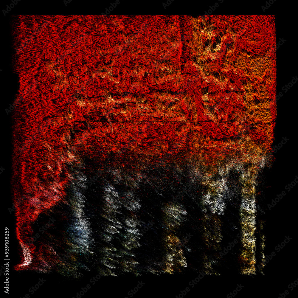 Poster colorful abstract particle glitch distortion displacement texture background