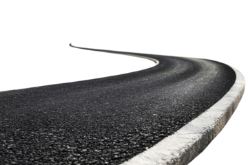 Asphalt road , cut out 