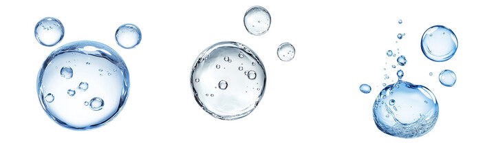 Set of  water drops on a transparent  background