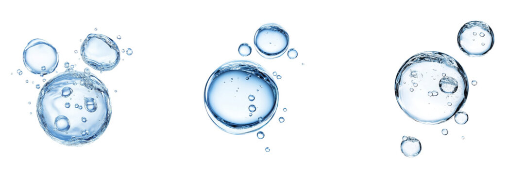 Set of water drops on a transparent  background