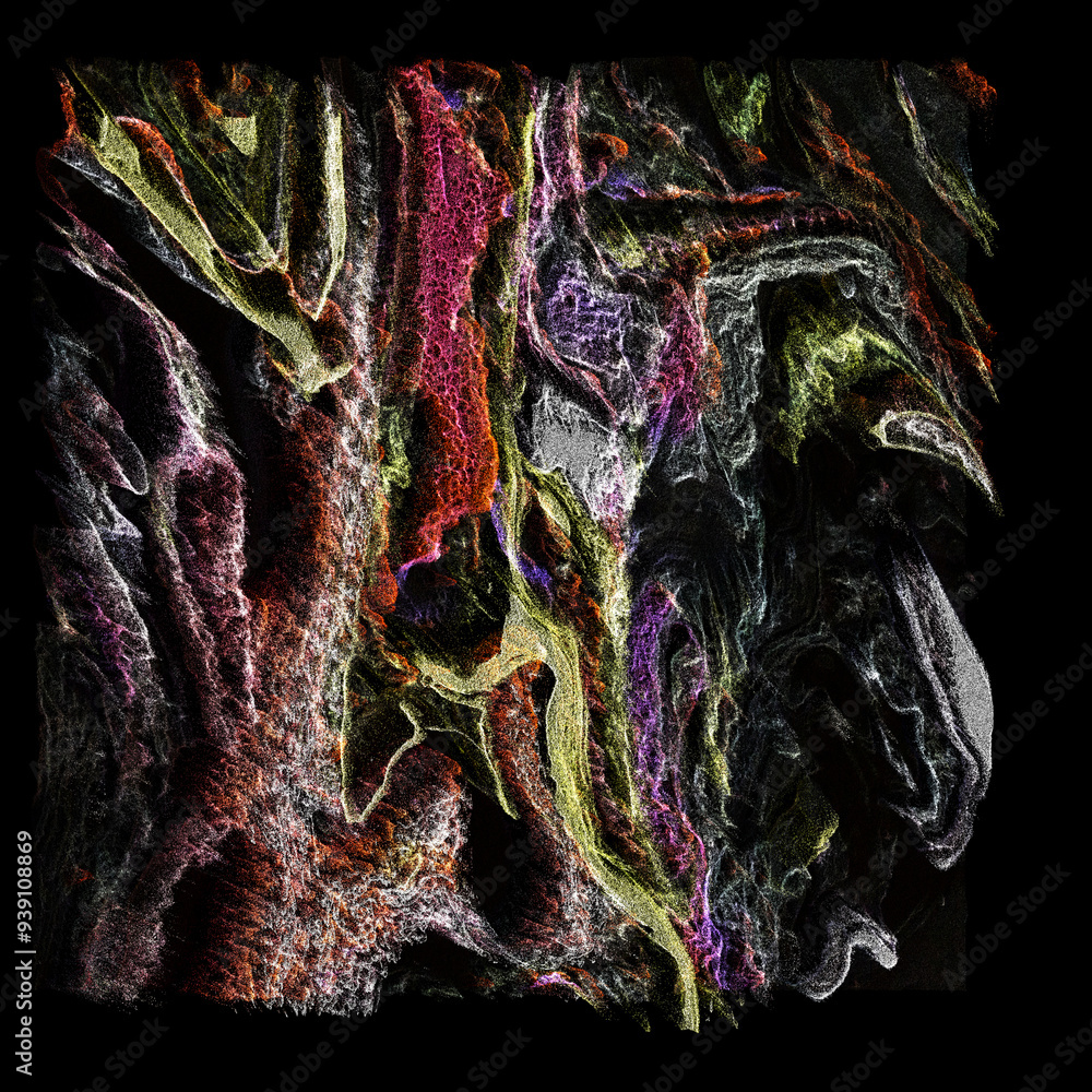 Poster colorful abstract particle glitch distortion displacement texture background