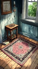 Prayer Rug Home Corner Islam Religion Spiritual Symbol