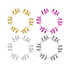 NATURAL LEAVES BOTANICAL BORDERS PERFECT FOR BIO SHOP PRODUCT VECTOR ISOLATED ON WHITE