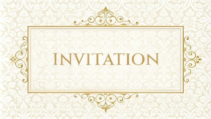 Elegant blank invitation card template with simple white background, modern font, and ample space for custom text, perfect for weddings, parties, or special events.