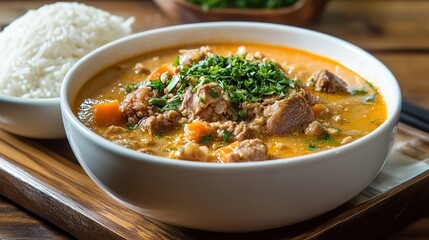 Rich and Creamy Peanut Stew with Oxtail, Tripe, and Vegetables
