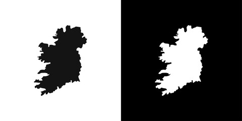 Fototapeta premium Ireland map icon Flat vector set outline