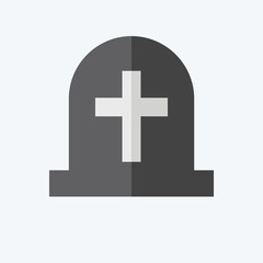 Obraz premium Icon Tombstone. related to Seath symbol. flat style. simple illustration