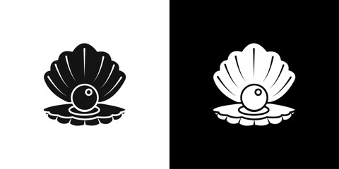 Pearl icon Flat vector set outline