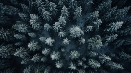 Aerial top view green forest and green trees in rural zone. Neural network ai generated art