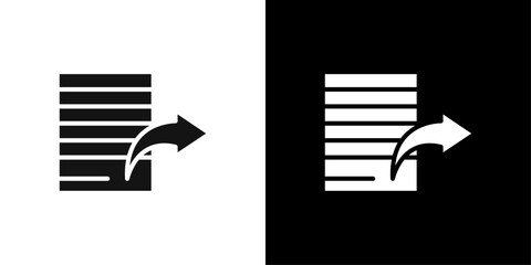 Share page icon Flat vector set outline