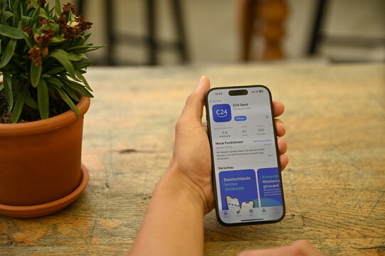 Germany - August 19,2024: C24 Bank App on phone