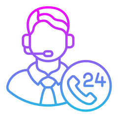 24 hours support Icon