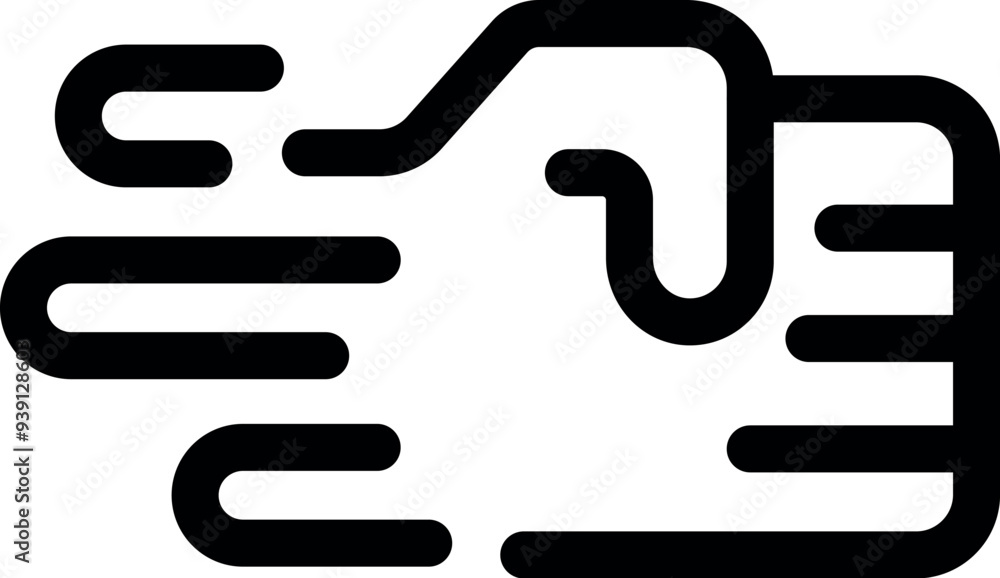 Aufkleber simple vector icon of a hand about to grab something moving fast