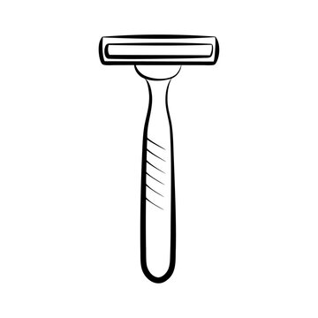 recommend clip art: Modern black silhouette defense cleaning safety sharp blade razor icon and vector illustration