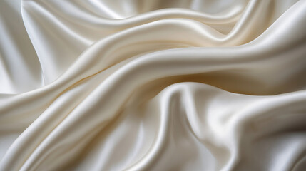 Obraz premium Elegant White Silk with Beautiful Folds