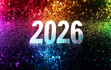 happy new year 2026 text effect