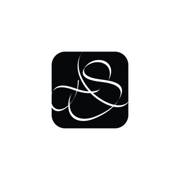 Abstract As logo design in square shape template 