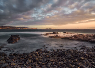 Beautiful sunrise on the coast of Gran Canaria, Canary Islands, Spain