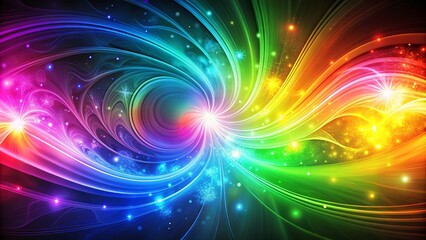 Obraz premium Vibrant rainbow swirls of colorful light creating an abstract and illuminated design