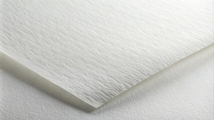 Fototapeta premium High-resolution macro shot of a blank white sheet of paper with subtle texture and fold lines, perfectly lit to highlight its smooth, matte finish.