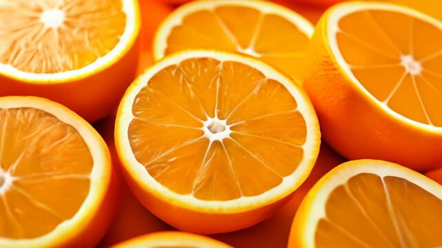  Freshly sliced oranges ready to enjoy