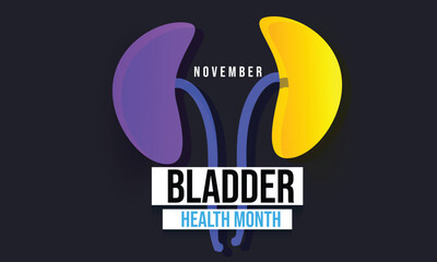Bladder Health Month. background, banner, card, poster, template. Vector illustration.