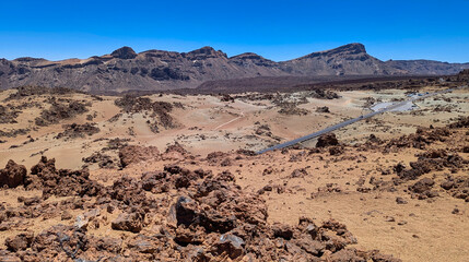 Landscape at MInas de San Jose and Montana Blanca, Teide National Park, Tenerife, Spain